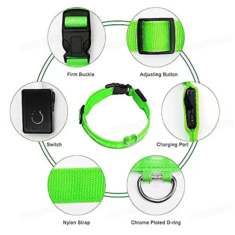 Cats & Dog Led Luminous USB Charge Collar
