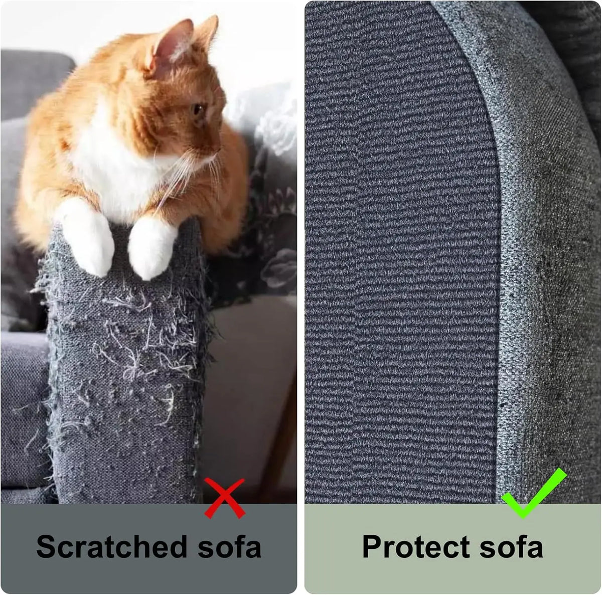 Cat Scratching Patches Cuttable Wall Mounted Scratcher Mats for Indoor Furniture Pet Supplies Wear-Resistant Scratch Resistant Protector(4Pcs)