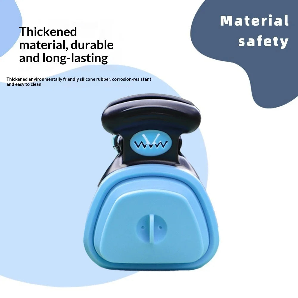 Durable Dog Poop Scooper with Bag Dispenser Foldable Outdoor Poop Scooper for Dog Waste Pickup