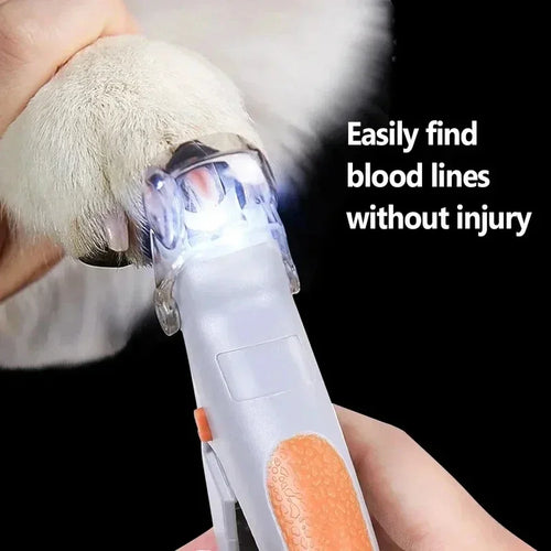 Cat Dog Nail Clipper Scissors with LED Light Safe Nail Cutter Tool