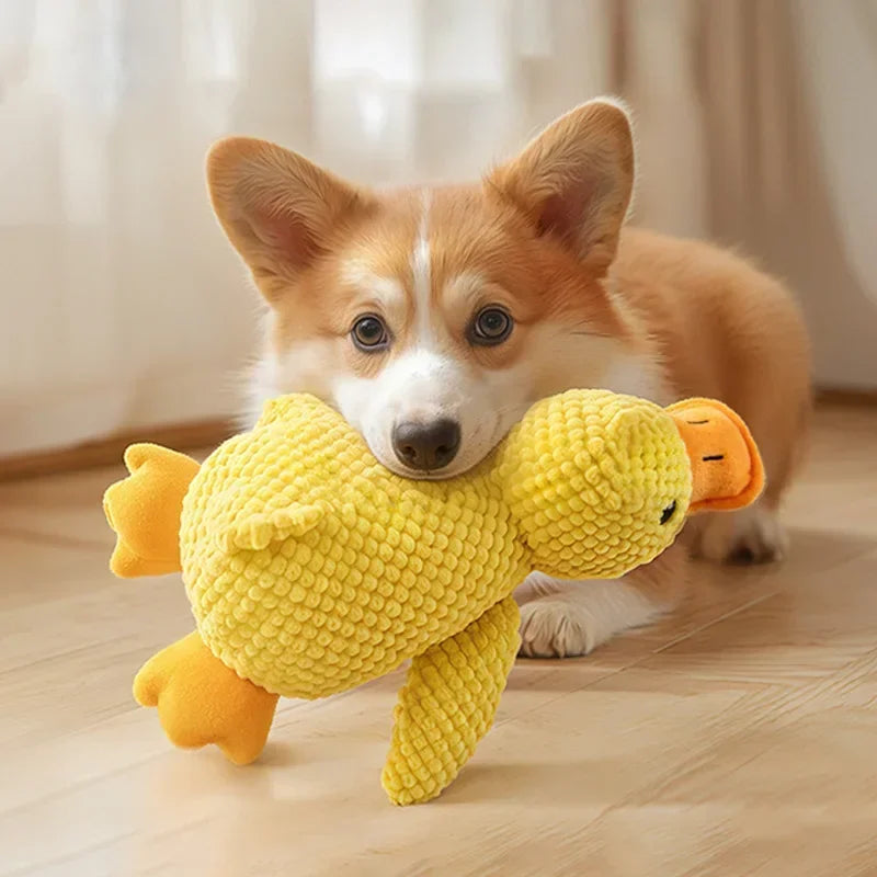 Interactive Duck Squeak Plush Toy for Cats and Dogs