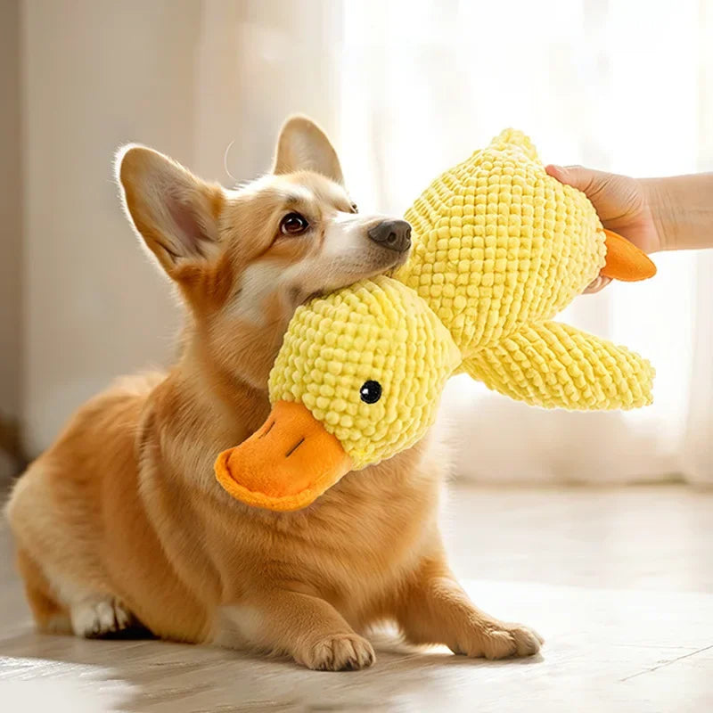 Interactive Duck Squeak Plush Toy for Cats and Dogs