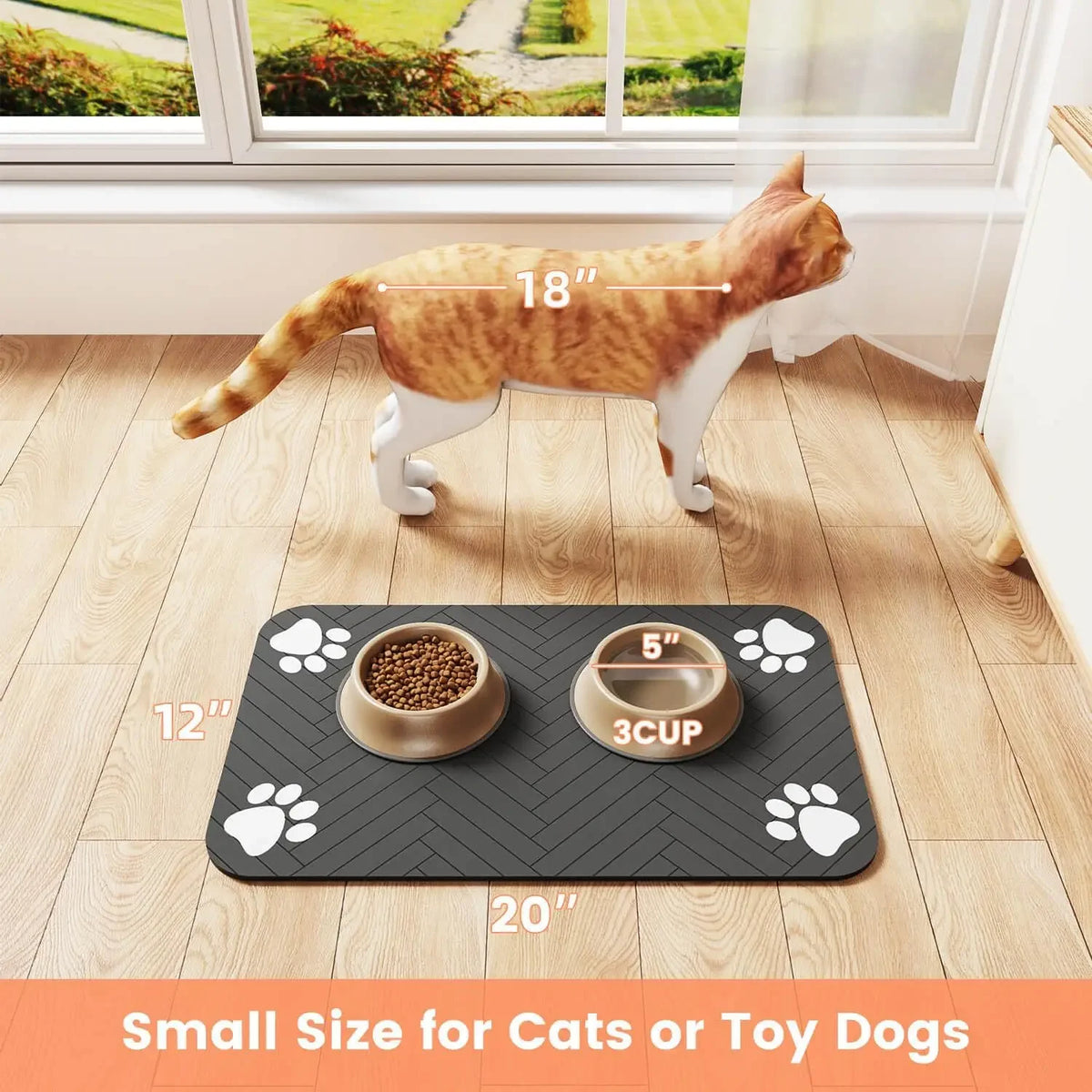 Rubber Waterproof Pet Feeding Mat for Dog & Cat