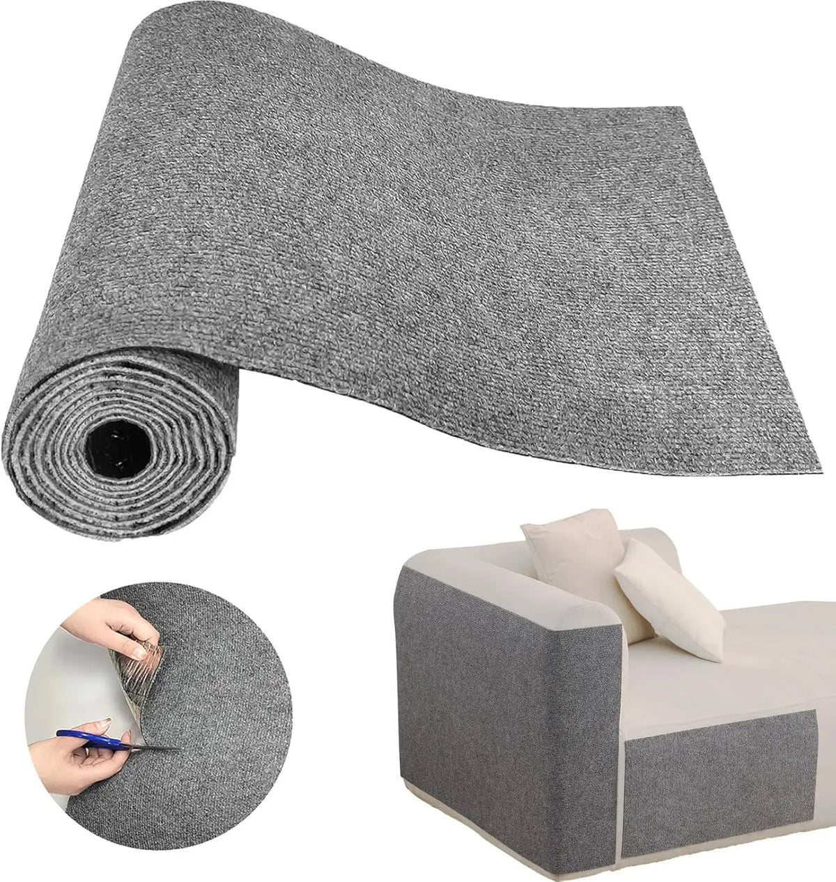 Cat Scratching Patches Cuttable Wall Mounted Scratcher Mats for Indoor Furniture Pet Supplies Wear-Resistant Scratch Resistant Protector(4Pcs)